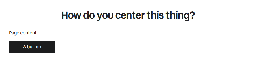 A button using justify-self-start Tailwind class in the block editor