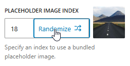 Placeholder image selection control