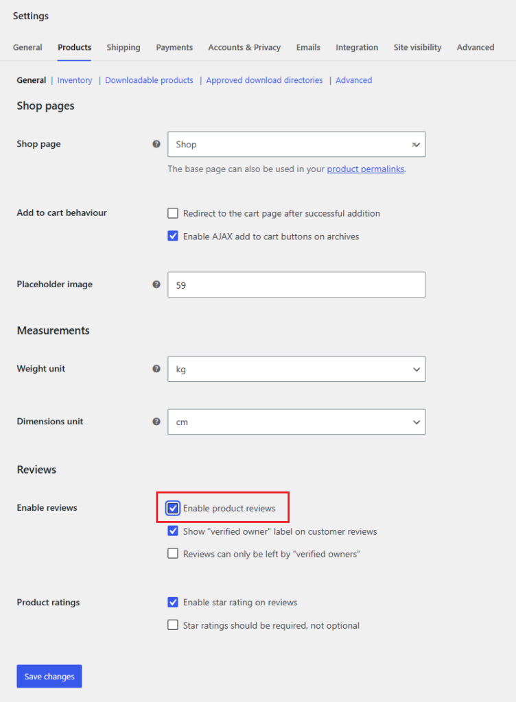 WC settings -> Products -> Enable reviews